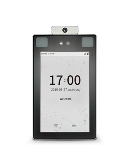 CONTROL DE ACCESO Y PRESENCIA - FACIAL, PALMA, PIN - 30.000 CARAS | 1.000.000 REGISTROS - 8&QUOT; IPS TÁCTIL | TCP/IP, RS485 Y W