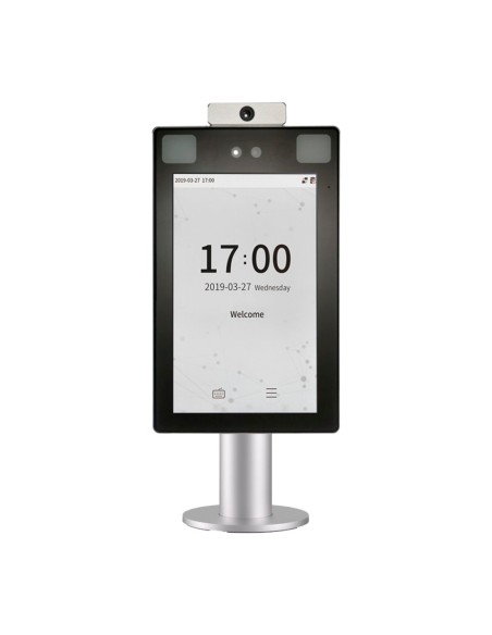 CONTROL DE ACCESO Y PRESENCIA PARA TORNOS - FACIAL, PALMA, PIN Y TEMPERATURA - 30.000 CARAS | 1.000.000 REGISTROS - 8&QUOT; IPS