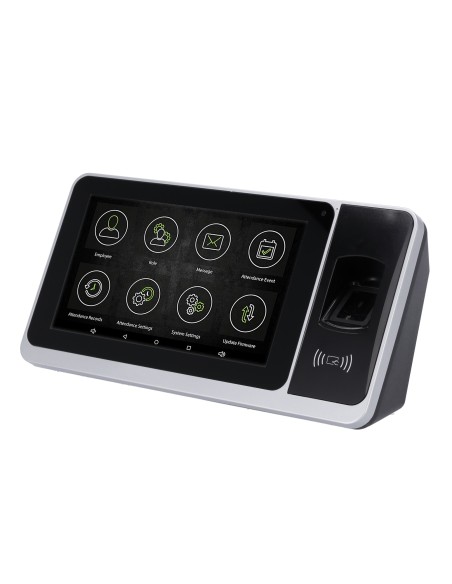 CONTROL DE PRESENCIA ANDROID CON CÁMARA - HUELLA, TARJETA EM/MF/DESFIRE Y PIN - 6.000 HUELLAS | 200.000 REGISTROS - 7&QUOT; TFT