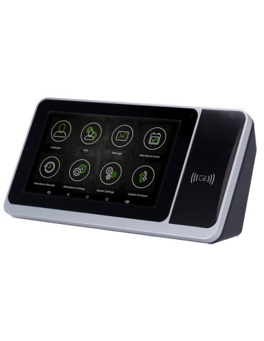 CONTROL DE PRESENCIA ANDROID CON CÁMARA - TARJETA EM/MF/DESFIRE Y PIN - 10.000 TARJETA | 200.000 REGISTROS - 7&QUOT; TFT TÁCTIL