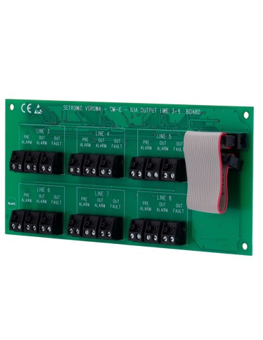 TARJETA DE RELÉS PARA LOS DETECTORES 3 A 8  - PARA CONTROLADORAS CLI - ENTREGA INFORMACIÓN DEL ESTADO DE LOS DETECTORES - MONTAJ