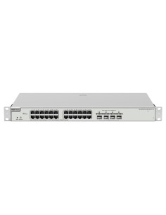 REYEE SWITCH POE CLOUD CAPA 2+ - 24 PUERTOS POE GIGABIT+ 4 10GBPS SFP+ - 30 W POR PUERTO 802.3AF/AT  / MÁXIMO 370W - STATIC LAG/