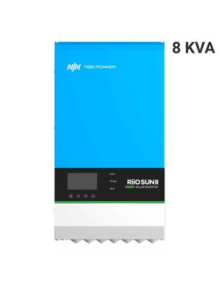 INVERSOR MONOFÁSICO TODO EN UNO TBB - POTENCIA 8000W - 2 ENTRADAS MPPT - INVERSOR, CARGADOR Y REGULADOR - COMPATIBLE CON BATERÍA