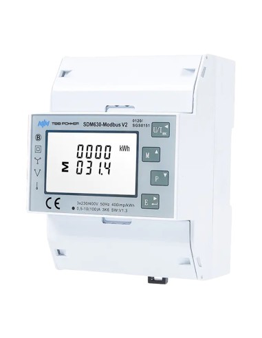 SMART METER TBB - TRIFÁSICO | BIDIRECCIONAL - COMPATIBLE CON INVERSOR RIIO SUN II - MONTAJE EN CARRIL DIN - PARA SISTEMAS TRIFÁS