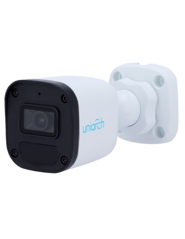 CÁMARA BULLET IP UNIVIEW-UNIARCH - 4 MP | LENTE 2.8 MM  - IR 30 M | DWRD - DETECCIÓN DE CUERPO HUMANO - POE | IP67 - MICRÓFONO I