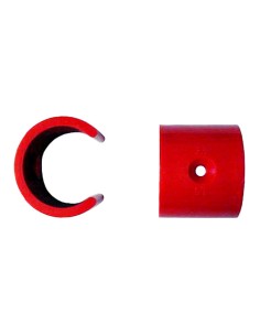 4 MM CLIP FOR SAMPLING HOLE IN ASD - PVC AND ABS PIPE WITH 25 MM DIAMETER - COLOUR: RED - 10 UNITS