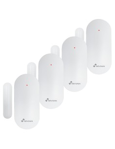 NIVIAN SMART - CONTACTO MAGNÉTICO PARA PUERTAS Y VENTANAS - INSTALACIÓN CON ADHESIVO DE DOBLE CARA - INDICADOR LED - INALÁMBRICO
