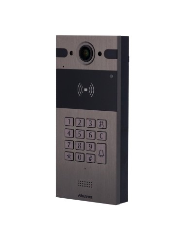 VIDEOPORTERO IP EN SUPERFICIE - CÁMARA 4 MPX GRAN ANGULAR | AUDIO BIDIRECCIONAL - APERTURA CON TARJETA EM/MF, NFC Y PIN | 2 RELÉ