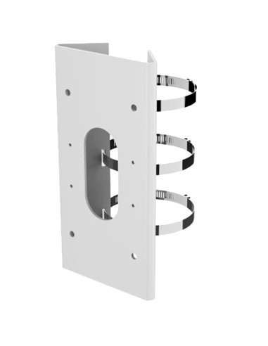 SOPORTE DE POSTE HIKVISION - PARA CÁMARAS DOMO MOTORIZADAS - APTO PARA USO EN EXTERIOR - ACERO INOXIDABLE, RESISTENTE A CORROSIÓ