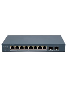 HIKVISION POE SWITCH GESTIONABLE - 8 PUERTOS POE 802.3AF/AT + 2 SFP - 8 RJ45 10/100/1000 MBPS + 2 SFP -  802.3AF/AT / MÁXIMO 80W