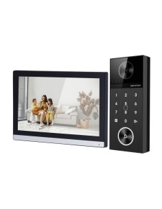 KIT DE VIDEOPORTERO 4 MPX - TECNOLOGÍA IP &AMP; WIFI - PLACA Y MONITOR | PERMITE 16 MONITORES MÁS - LECTOR MF, BLUETOOTH Y PIN |