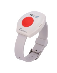 NIVIAN SMART - BOTÓN DE EMERGENCIA EN BRAZALETE - COMPATIBLE CON APLICACIÓN MÓVIL - INDICADOR LED - INALÁMBRICO 433MHZ - FUNCION