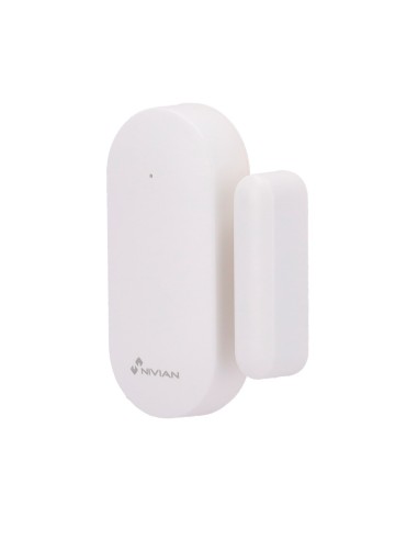 NIVIAN SMART - CONTACTO MAGNÉTICO PARA PUERTAS Y VENTANAS - INSTALACIÓN CON ADHESIVO DE DOBLE CARA - INDICADOR LED - INALÁMBRICO