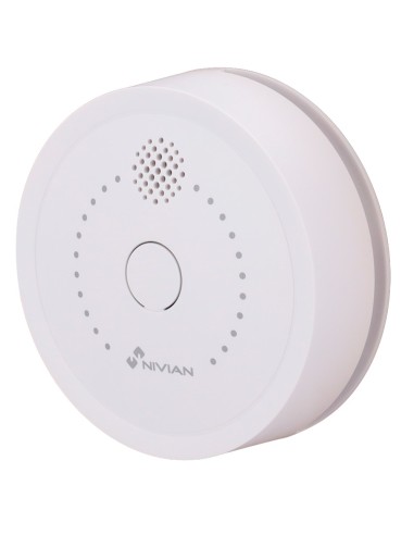 NIVIAN SMART - DETECTOR DE HUMO ANTI-INCENDIO - BATERÍA DE LITIO 10 AÑOS - LUZ DE AVISO / SIRENA 85DB - FUNCIONAMIENTO 24H - COM