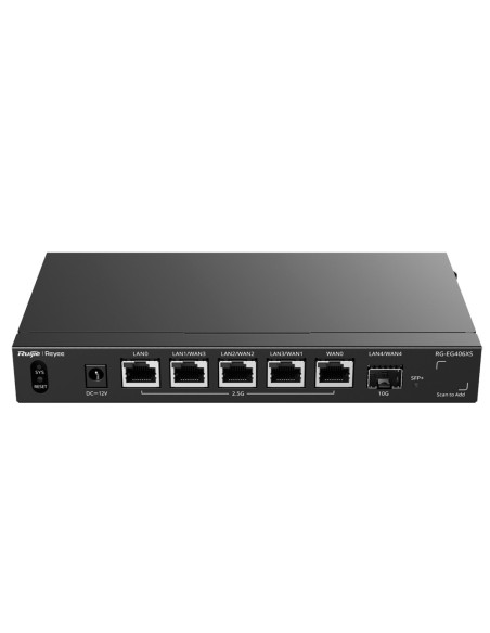 REYEE ROUTER CLOUD - 5 PUERTOS RJ45 2.5G + 1 SFP+ 10GIGABIT - FUNCIONES BÁSICAS DE FIREWALL  - ADMITE HASTA 5 WAN PARA FAILOVER