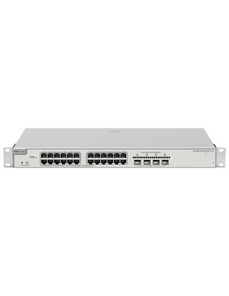 REYEE SWITCH POE CLOUD CAPA 3 - 24 PUERTOS POE RJ45 GIGABIT + 4 SFP+ 10GB - 30W POR PUERTO 802.3AF/AT / MÁXIMO 370W - STATIC LAG