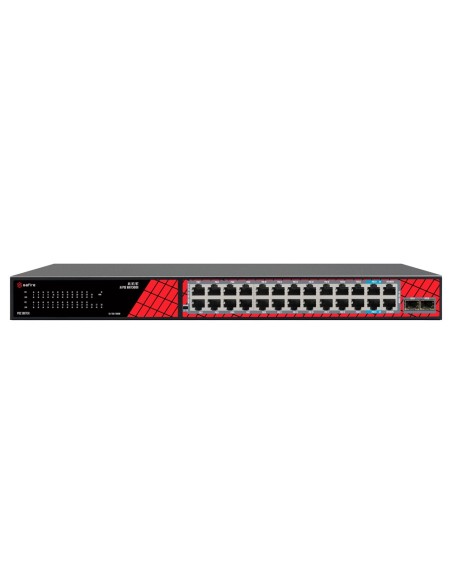SAFIRE SWITCH HI-POE - 24 PUERTOS + 2.5GE SFP UPLINK + 2 UPLINK RJ45 - VELOCIDAD DE PUERTOS GIGABIT 10/100/1000 MBPS - 22 PUERTO