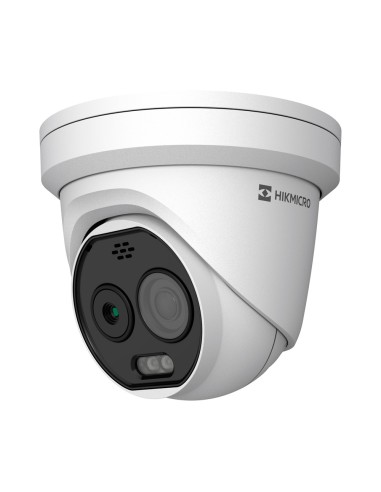 CÁMARA TÉRMICA DUAL IP HIKMICRO - SENSOR TÉRMICO 160X120 VOX | LENTE 3.6MM - SENSOR ÓPTICO 1/2.7 5MPX | LENTE 4.3MM - SENSIBILI