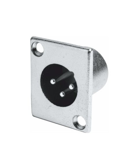 CONECTOR CHASIS XLR CANON MACHO 3 PIN METAL