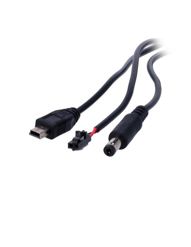 TRIPLE CONECTOR PARA BATERÍAS ZINC-AIRE - USB MINI / MOLEX / JACK - LONGITUD 1.5 M - COMPATIBLE CON BATERÍA SF-BATT-75V-3200WH -