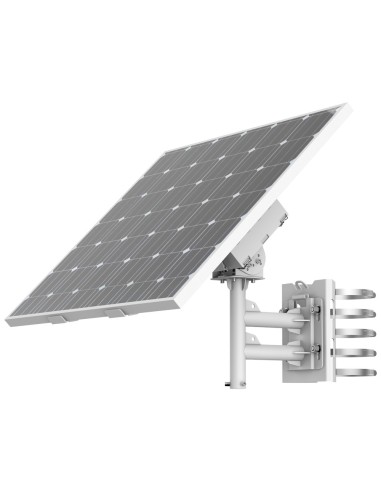 SISTEMA DE ALIMENTACIÓN AUTÓNOMA PARA CCTV - PANEL SOLAR DE 80W - BATERÍA LITIO 360 WH (90 WH CADA UNA) - SOPORTE PARA ANCLAJE E