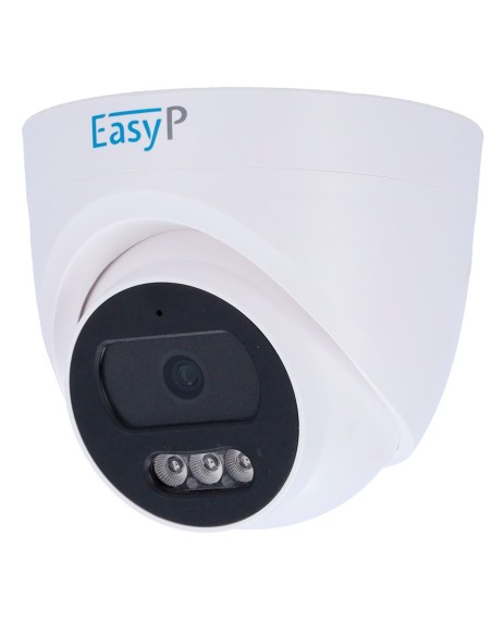 CÁMARA TURRET IP EASY-P - 2MP | LENTE 4 MM - IR 25 M | MIC - INSTALACIÓN PLUG &AMP; PLAY - IA POR HUMANOS Y/O VEHÍCULOS - POE |