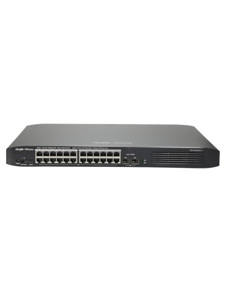 REYEE SWITCH POE CLOUD GESTIONABLE - 24 PUERTOS POE 802.3AF/AT + 2 SFP - 24 RJ45 10/100/1000MBPS + 2 SFP 10/100/1000 - 30W POR P