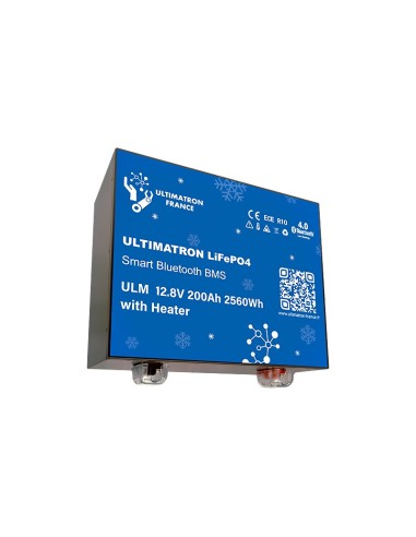 BATERIA LITIO ULTIMATRON 12.8V 200Ah ULM-12-200H CON BMC Y BLUETOOTH