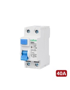INTERRUPTOR DIFERENCIAL - CORRIENTE NOMINAL 40A - 2 POLOS (INSTALACIONES MONOFÁSICAS) - SENSIBILIDAD 30MA - TIPO DE DISPARO A -