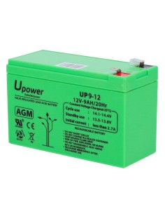 UPOWER - BATERÍA RECARGABLE - TECNOLOGÍA PLOMO ÁCIDO AGM - VOLTAJE 12 V - CAPACIDAD 9.0 AH - 95 X 151 X 65 MM / 2660 G - PARA RE