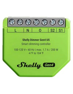 SHELLY DIMMER GEN 4 - WIFI 2.4 /BLUETOOTH / ZIGBEE / MATTER - REGULADOR INTENSIDAD DE LUZ - SOPORTA 110-230 V - FUNCIONA CON NEU