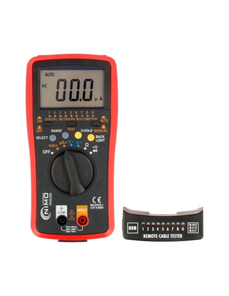 MULTIMETRO DIGITAL Y DE CONEXIONES DE RED MUL-030