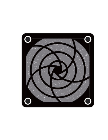 REJILLA VENTILADOR 80X80MM, PLASTICO NEG