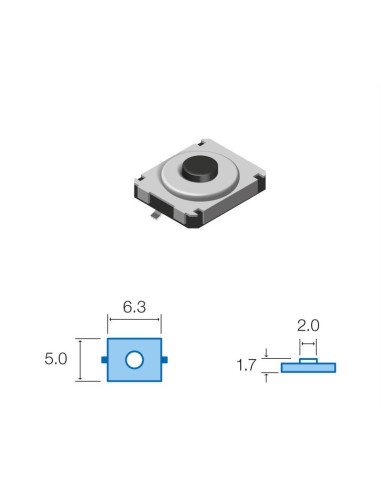 MICRO PULSADOR TACTO VERTICAL C/CERRADO