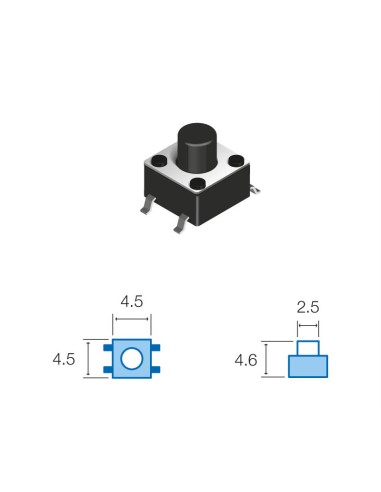 MICRO PULSADOR TACTO VERTICAL SMD SW-051