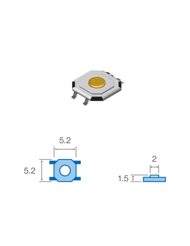 MICRO PULSADOR TACTO VERTICAL SMD SW-053