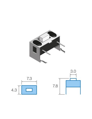 MICRO PULSADOR TACTO HORIZONTAL SW-059