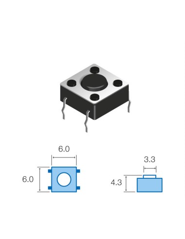 MICRO PULSADOR TACTO VERTICAL SW-061