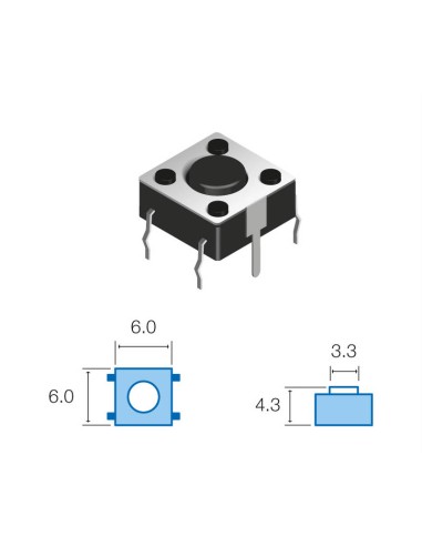 MICRO PULSADOR TACTO VERTICAL SMD SW-063