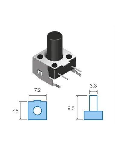 MICRO PULSADOR TACTO HORIZONTAL SW-068