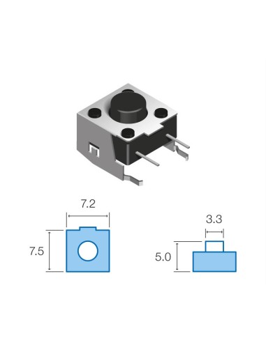 MICRO PULSADOR TACTO HORIZONTAL SW-070