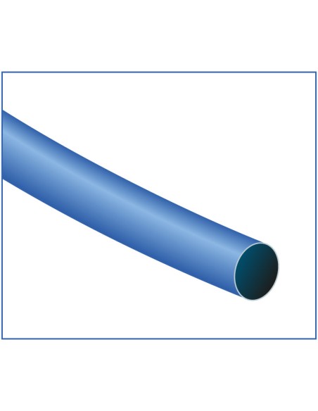 TIRA 1,22 MT TUBO TERMORETRACTIL AZUL 3,2mm