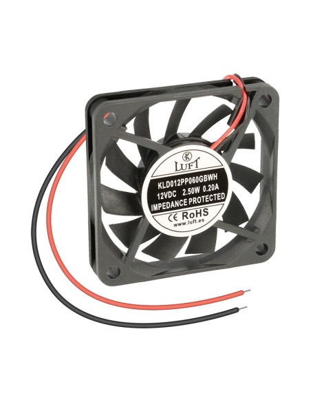 VENTILADOR 60X60X10MM. 12V, RODAMIENTO,