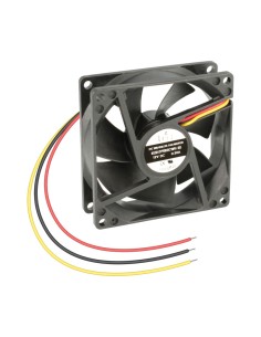 VENTILADOR 80X80X25MM. 12V, COJINETE, 3