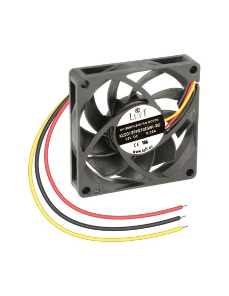 VENTILADOR 70X70X15MM. 12V, COJINETE, 3