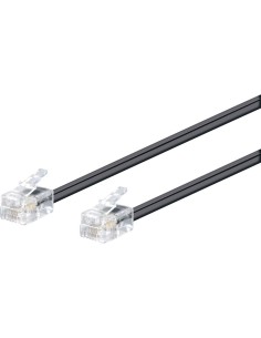 CONEXION MODULAR RJ11 6V/4C MACHO - MACHO, 3.0M NEGRO WIR016