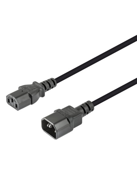 PROLONGADOR DE RED MACHO IEC C14 A HEMBRA IEC C13 RECTOS WIR051