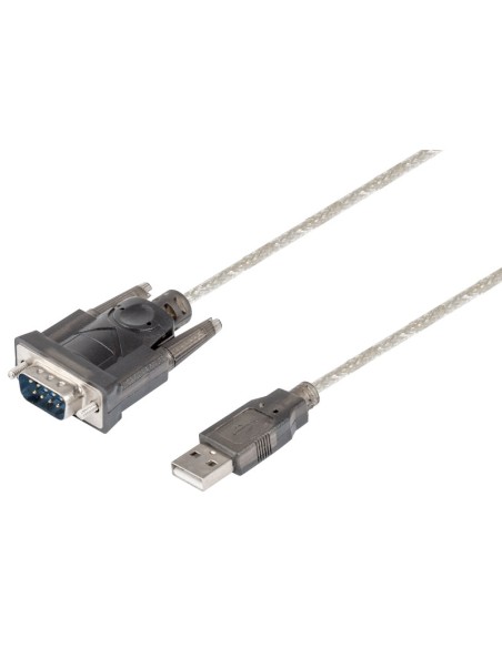 CONEXION USB-A 2.0 MACHO A PUERTO SERIE RS-232-9pin 1,5Mt