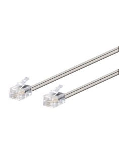 CONEXION MODULAR RJ11 6V/4C MACHO - MACHO, 3.0M BLANCO WIR116