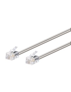 CONEXION MODULAR RJ11 6V/4C MACHO - MACHO, 5.0M BLANCO WIR117